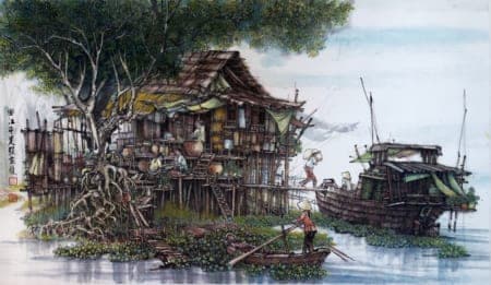 Tranh Thủy Mặc 2021 Trương Gia Tuấn, Bình Mỹ (An Giang), 70x120